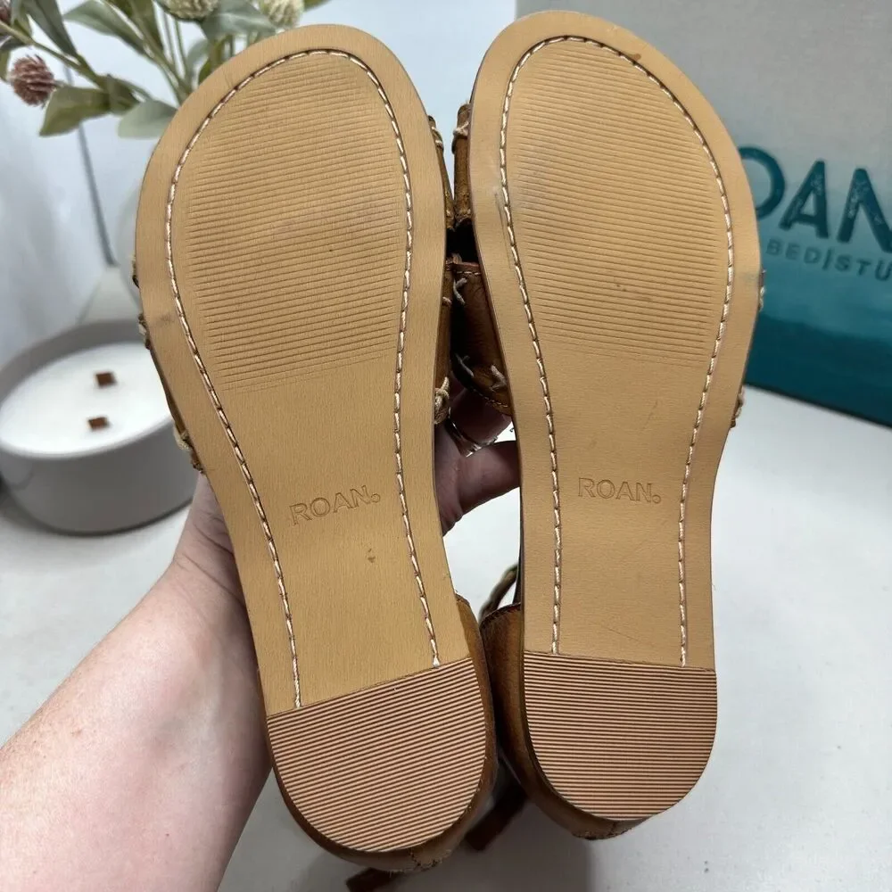 New Roan By Bed Stu Kel Bosco Leather Sandals Tan FR85008 Women's 6 NWB - Picture 9 of 12